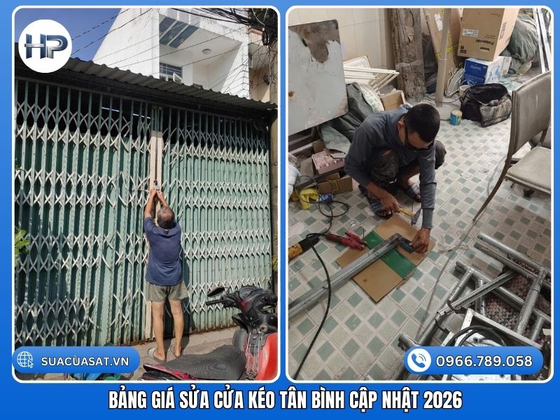 Bảng Giá Sửa Cửa Kéo Tân Bình Cập Nhật 2026