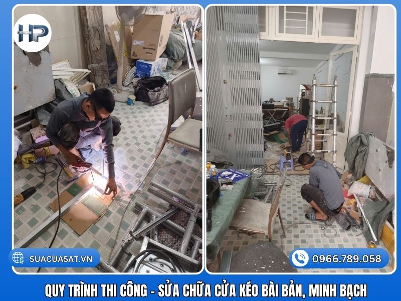 Quy Trình Thi Công – Sửa Chữa Cửa Kéo Bài Bản, Minh Bạch