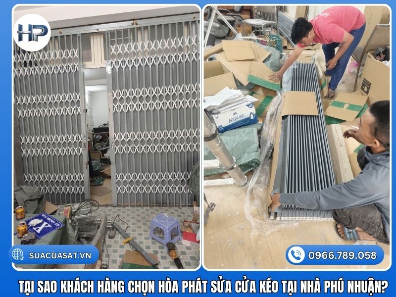 Tại sao khách hàng chọn Hòa Phát sửa cửa kéo tại nhà Phú Nhuận?