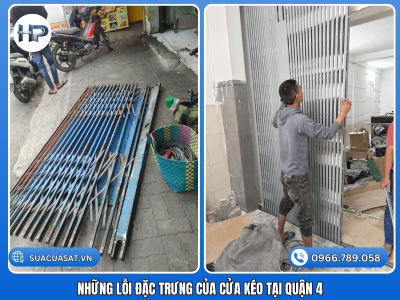 Qua nhiều năm hoạt động tại địa bàn Quận 4, chúng tôi nhận thấy cửa kéo tại khu vực này thường gặp các vấn đề đặc thù do tác động của môi trường và thói quen sử dụng. Dưới đây là những dấu hiệu bạn cần gọi sửa cửa kéo tận nơi ngay lập tức: