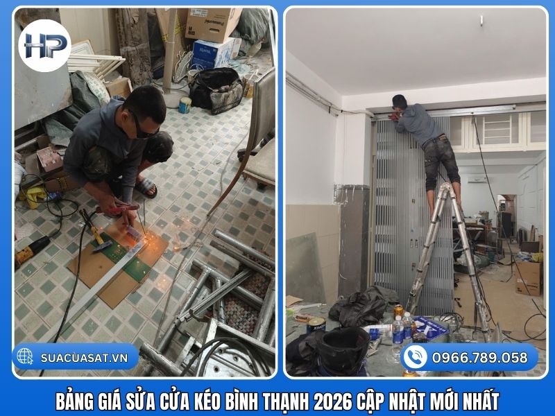 Bảng Giá Sửa Cửa Kéo Bình Thạnh 2026 Cập Nhật Mới Nhất