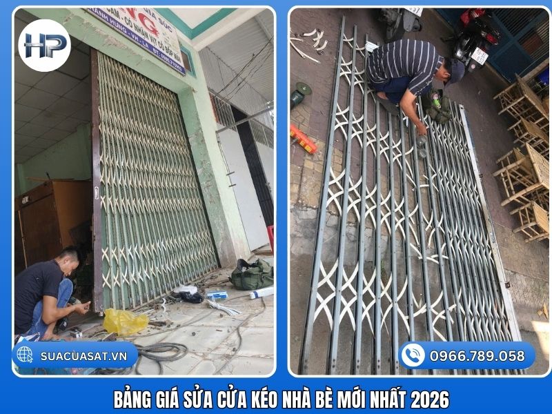 Bảng Giá Sửa Cửa Kéo Nhà Bè Mới Nhất 2026