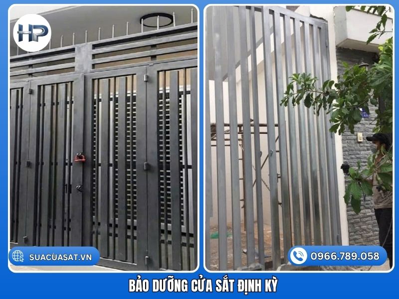 Bảo dưỡng cửa sắt định kỳ giúp cửa vận hành êm ái, kéo dài tuổi thọ sử dụng