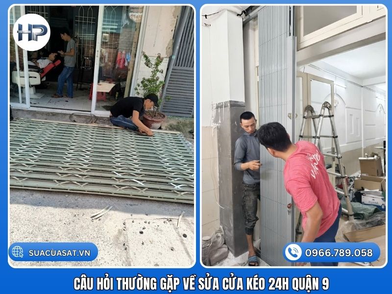 Cửa kéo bị kẹt phải làm sao? Đầu tiên, hãy kiểm tra xem có sỏi đá hay vật cứng kẹt trong ray không. Nếu đã vệ sinh mà vẫn kẹt, có thể do bi vỡ hoặc ray cong. Lúc này không nên cố kéo mà hãy gọi thợ sửa cửa kéo bị kẹt tại nhà chuyên nghiệp. Cách sửa cửa kéo bị lệch ray tạm thời? Bạn có thể dùng búa gõ nhẹ vào phần ray bị móp để mở rộng đường đi cho bánh xe. Nâng nhẹ cánh cửa để bánh xe lọt lại vào ray. Tuy nhiên, đây chỉ là giải pháp tình thế, bạn cần gọi thợ để cân chỉnh lại chuẩn xác. Sửa cửa kéo bảo hành bao lâu? Tại Cơ Khí Hòa Phát, chúng tôi bảo hành từ 6 đến 12 tháng cho các hạng mục thay thế linh kiện như bánh xe, ổ khóa, lá cửa. Gọi thợ vào ban đêm có tính thêm phí không? Chúng tôi hỗ trợ sửa cửa kéo ngoài giờ với mức phí hợp lý, cam kết báo giá trước, không chặt chém.