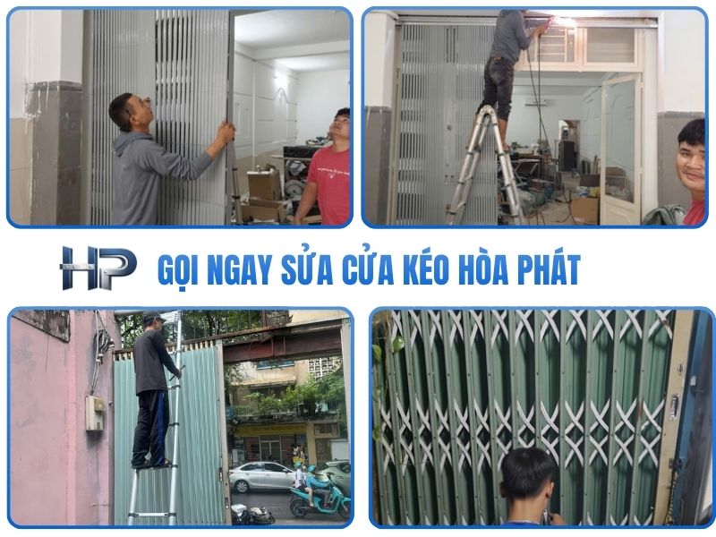 Đừng để cánh cửa hỏng làm gián đoạn việc kinh doanh hay gây mất an toàn cho gia đình bạn. Hãy chọn giải pháp thông minh, tiết kiệm và nhanh chóng nhất. Nếu bạn cần sửa cửa kéo Quận 8, thay bánh xe cửa kéo, hay sửa cửa kéo bung lá nhanh chóng, hãy gọi ngay cho chúng tôi. Đội ngũ thợ Hòa Phát luôn sẵn sàng phục vụ bạn 24/7.