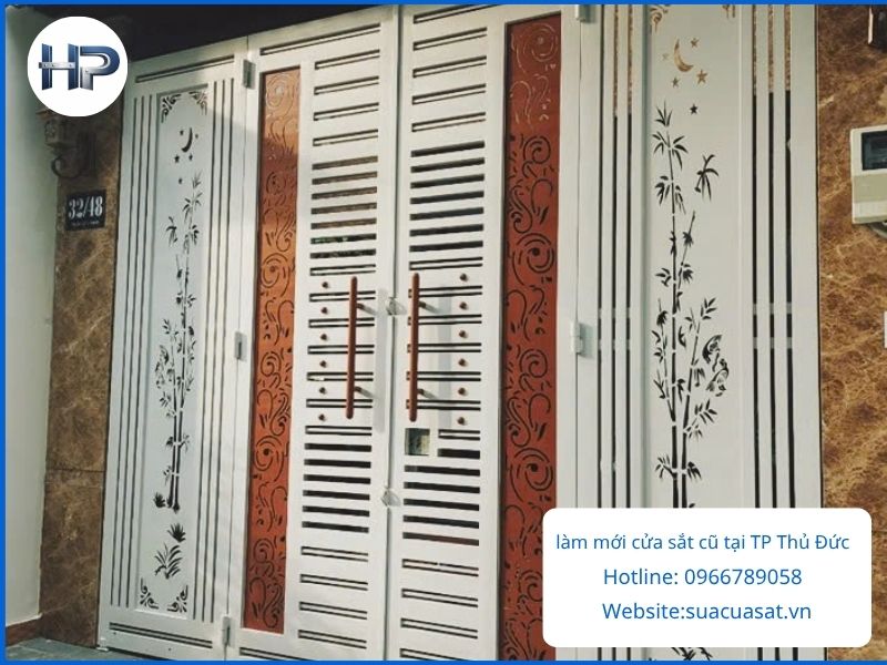 Làm mới cửa sắt cũ tại Thủ Đức, phục hồi cửa sắt rỉ sét, xuống cấp tận nhà