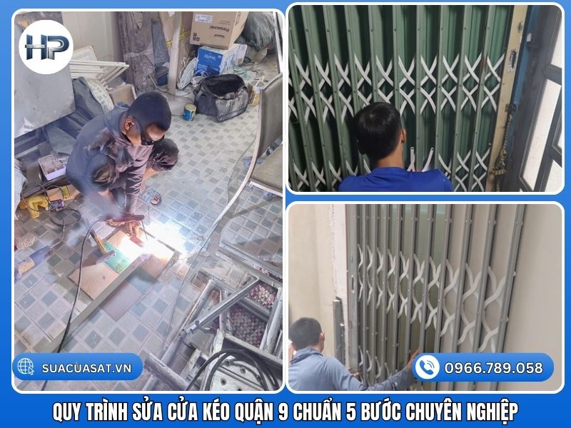 Để đảm bảo quyền lợi cho khách hàng và tính chuyên nghiệp của dịch vụ sửa cửa kéo tận nơi, Hòa Phát áp dụng quy trình khép kín: Bước 1: Tiếp nhận thông tin. Khách hàng gọi điện báo tình trạng (ví dụ: sửa cửa kéo kêu to khi kéo hay gãy nhíp). Bước 2: Khảo sát & Tư vấn. Thợ đến tận nhà kiểm tra nguyên nhân thực tế. Bước 3: Báo giá chi tiết. Đề xuất phương án tối ưu (sửa chữa hoặc thay thế) và chốt giá. Bước 4: Thi công sửa chữa. Tiến hành công việc với sự hỗ trợ của máy móc, đảm bảo sửa cửa kéo lệch ray giá rẻ nhưng chất lượng kỹ thuật cao. Bước 5: Nghiệm thu & Thanh toán. Khách hàng trực tiếp vận hành thử cửa. Hài lòng mới thanh toán và nhận phiếu bảo hành.