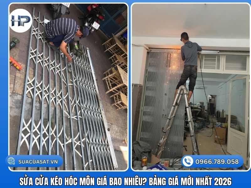 Sửa Cửa Kéo Hóc Môn Giá Bao Nhiêu? Bảng Giá Mới Nhất 2026