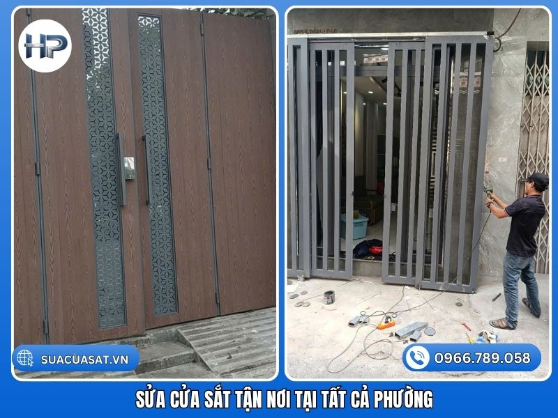 Dịch vụ sửa cửa sắt tận nơi tại tất cả các phường, uy tín, chuyên nghiệp