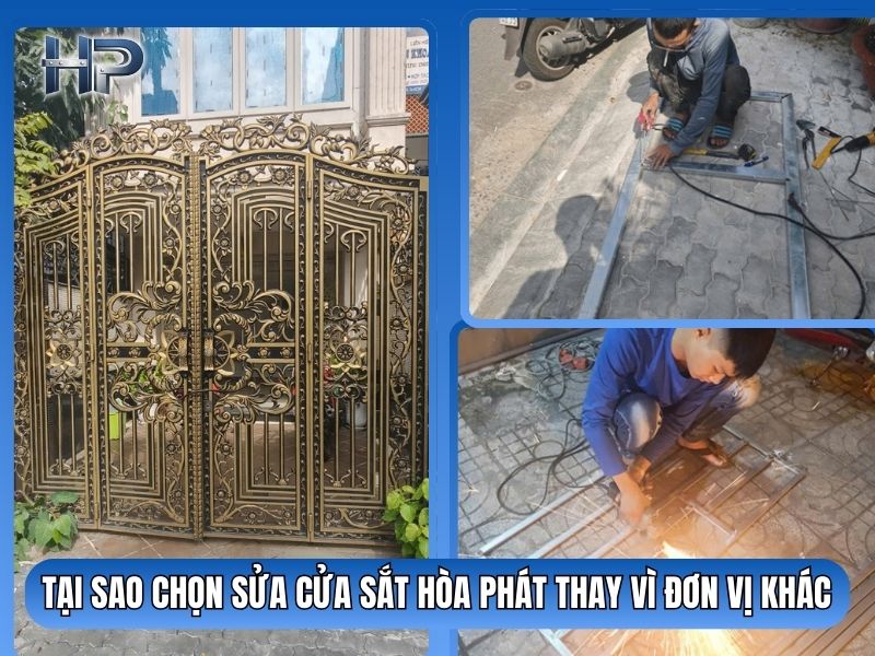 Sự minh bạch về giá cả Nhiều đơn vị báo giá rất rẻ qua điện thoại nhưng khi đến nơi lại vẽ thêm nhiều bệnh để thu thêm tiền. Tại Hòa Phát, chúng tôi cam kết sửa cửa sắt giá rẻ chất lượng cao phục vụ 24/24. Thợ khảo sát xong sẽ báo giá trọn gói (bao gồm công và vật tư), khách đồng ý mới làm. Tuyệt đối không phát sinh chi phí vô lý. Chế độ bảo hành dài hạn Chúng tôi tự tin vào tay nghề của mình nên luôn có chế độ sửa cửa sắt bảo hành từ 6 đến 12 tháng. Sau khi sửa chữa, thợ sẽ dán tem bảo hành và gửi phiếu cho gia chủ. Nếu có lỗi phát sinh, chúng tôi xuống sửa lại hoàn toàn miễn phí. Đây là điều mà các thợ lẻ hoặc đơn vị thiếu uy tín khó làm được. Đội ngũ thợ có lý lịch rõ ràng Việc gọi thợ đến nhà cần sự tin tưởng cao. Đội ngũ thợ sửa cửa sắt của Hòa Phát đều là nhân viên chính thức, có lý lịch rõ ràng, mặc đồng phục công ty, thái độ làm việc lịch sự, trung thực. Dịch vụ đa năng Chúng tôi không chỉ là thợ hàn. Chúng tôi là chuyên gia sửa cửa sắt tại TPHCM. Ngoài cửa sắt, chúng tôi còn sửa cửa cuốn, cửa kéo, làm mái tôn, hàng rào, cầu thang… đáp ứng mọi nhu cầu cơ khí dân dụng của bạn.