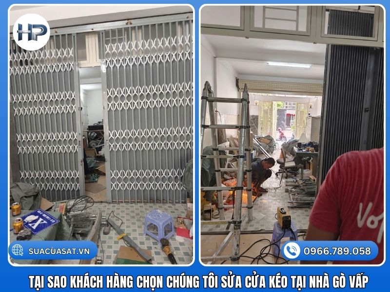 Giữa hàng trăm lời quảng cáo trên internet, Hòa Phát vẫn khẳng định vị thế là đơn vị sửa cửa kéo uy tín hàng đầu tại Gò Vấp nhờ 3 cam kết “vàng”: