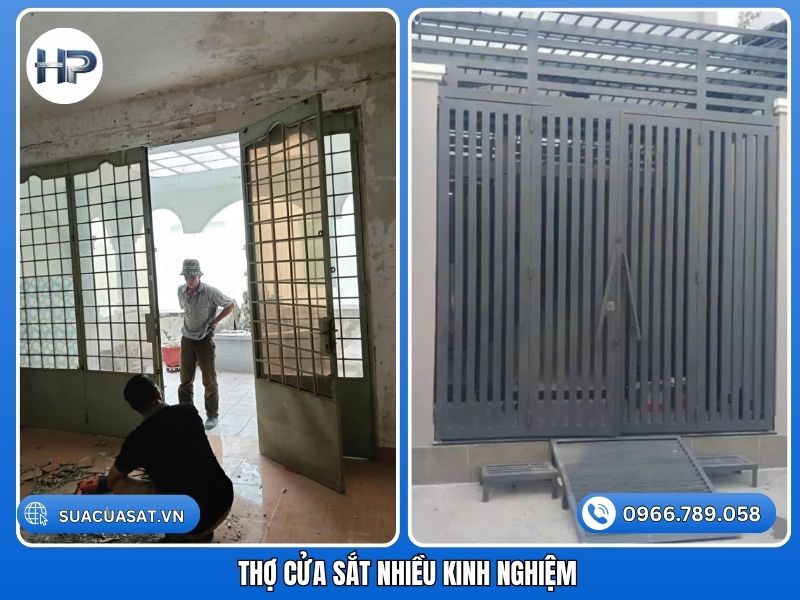 Thợ cửa sắt nhiều kinh nghiệm thi công sửa chữa chuyên nghiệp
