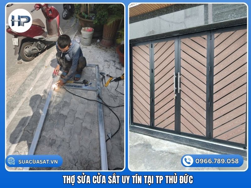 Thợ sửa cửa sắt uy tín tại TP Thủ Đức, sửa chữa tận tâm, chất lượng.