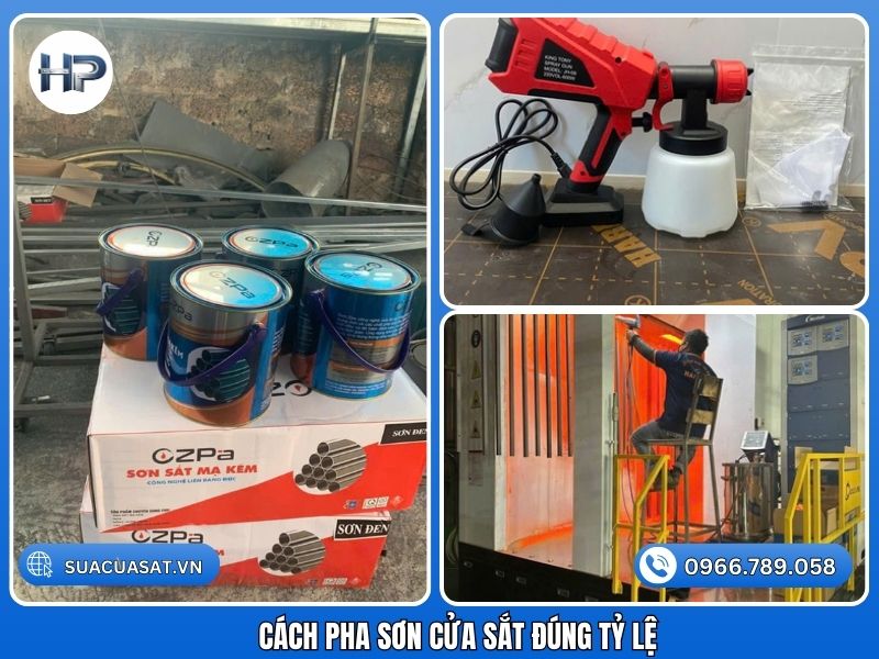 Cách pha sơn cửa sắt đúng tỷ lệ