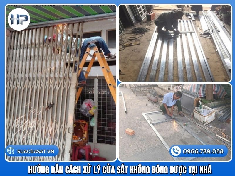 Hướng dẫn cách xử lý cửa sắt không đóng được tại nhà
