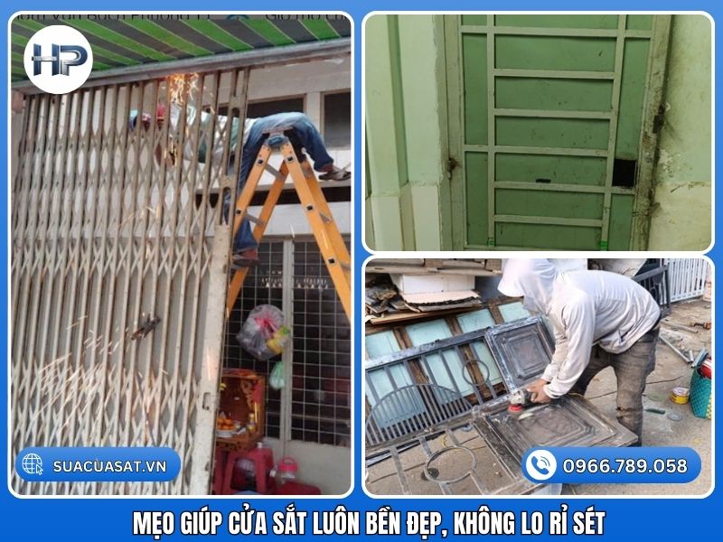 Mẹo  giúp cửa sắt luôn bền đẹp, không lo rỉ sét