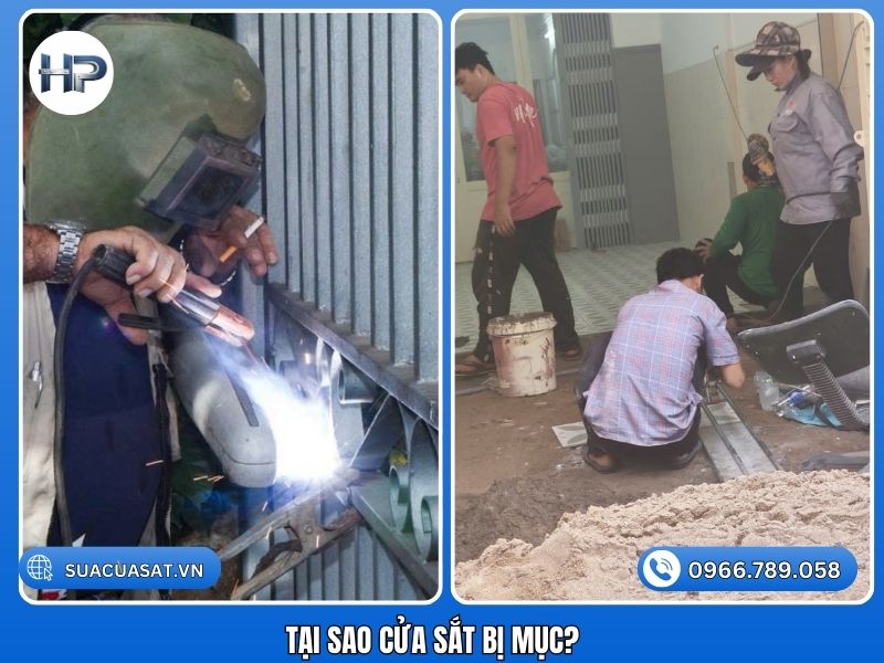 Tại sao cửa sắt bị mục?