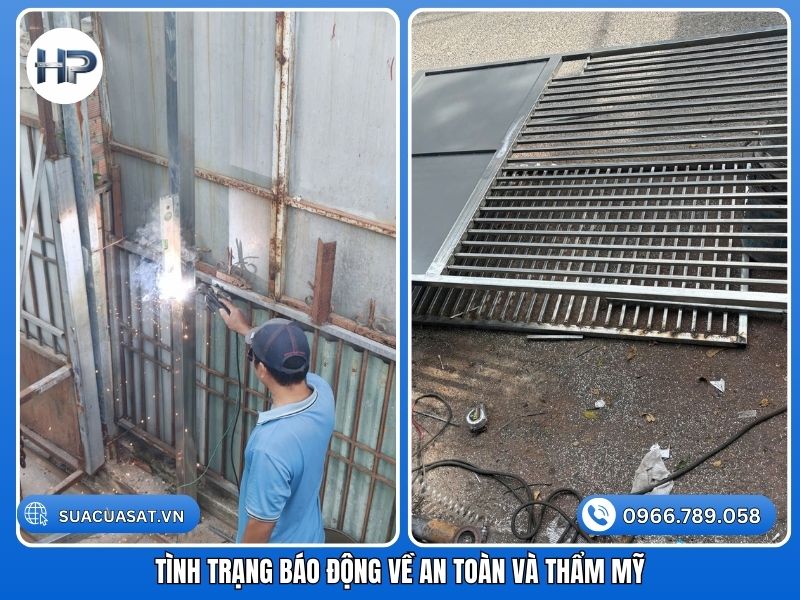 Cửa sắt bị lệch – Tình trạng báo động về an toàn và thẩm mỹ