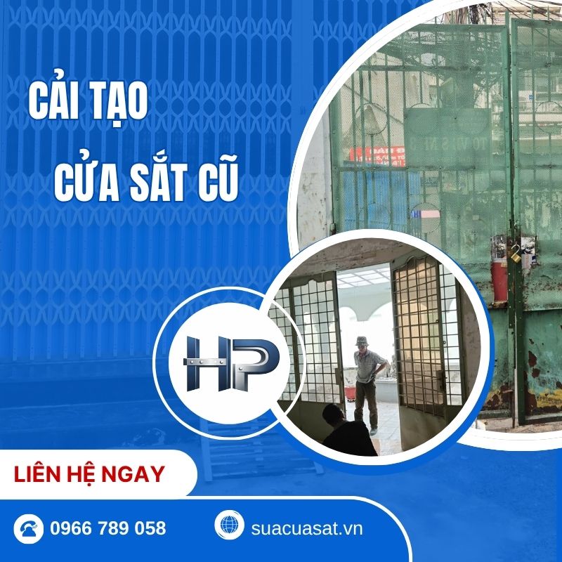 Cải tạo cửa sắt cũ chuyên nghiệp tại TP.HCM, dịch vụ Sửa Cửa Sắt Hòa Phát phục hồi cửa bị rỉ sét, hư hỏng tận nhà. Liên hệ: 096.67890.58.