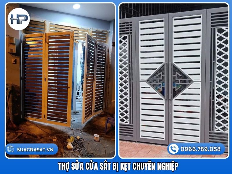Thợ sửa cửa sắt bị kẹt chuyên nghiệp, tay nghề cao, xử lý dứt điểm bệnh của cửa
